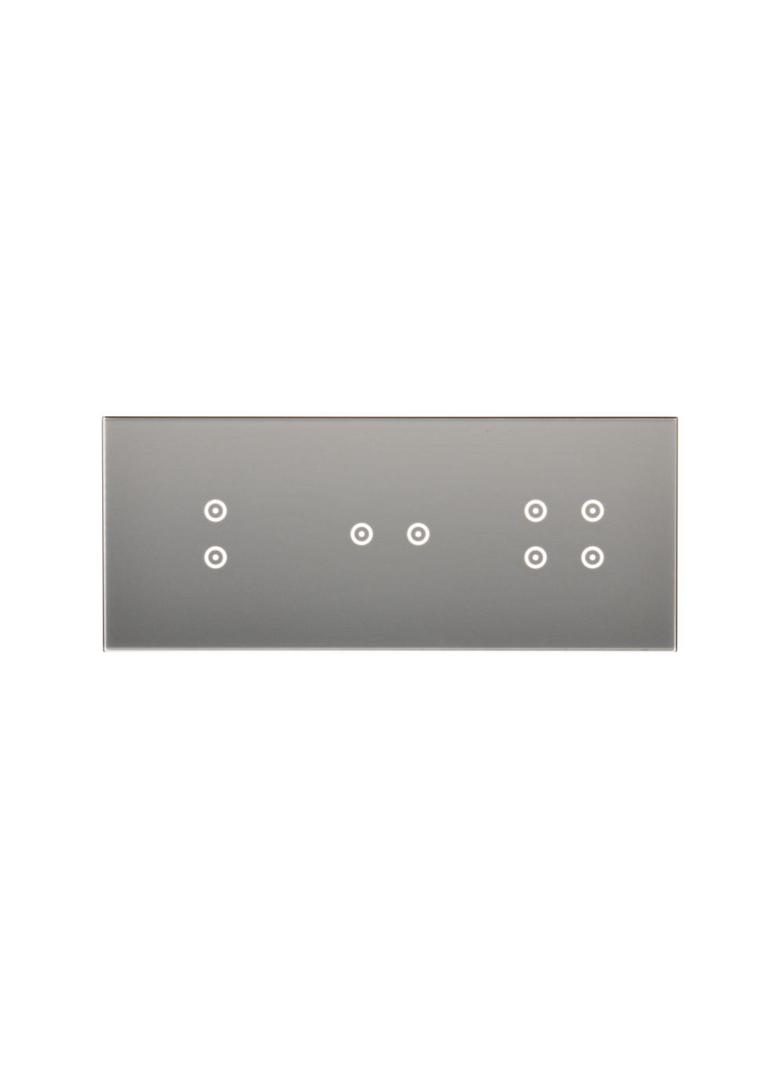 Simon 54 Touch Panel dotykowy S54 Touch 3 moduły 2 pola dotykowe pionowe + 2 pola dotykowe poziome + 4 pola dotykowe srebrna mgła DSTR3324/71 KONTAKT