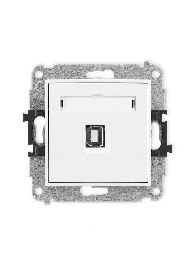 MINI Gniazdo pojedyncze USB A-B 2.0 biały MGUSB-3 KARLIK