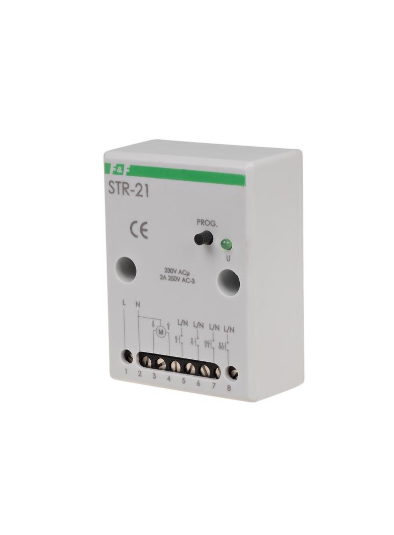 STEROWNIK ROLET, DWUPRZYCISKOWY; UN=230V AC LUB 24V AC, 8A, MONTAŻ NATYNKOWY LUB W KASECIE ROLETY