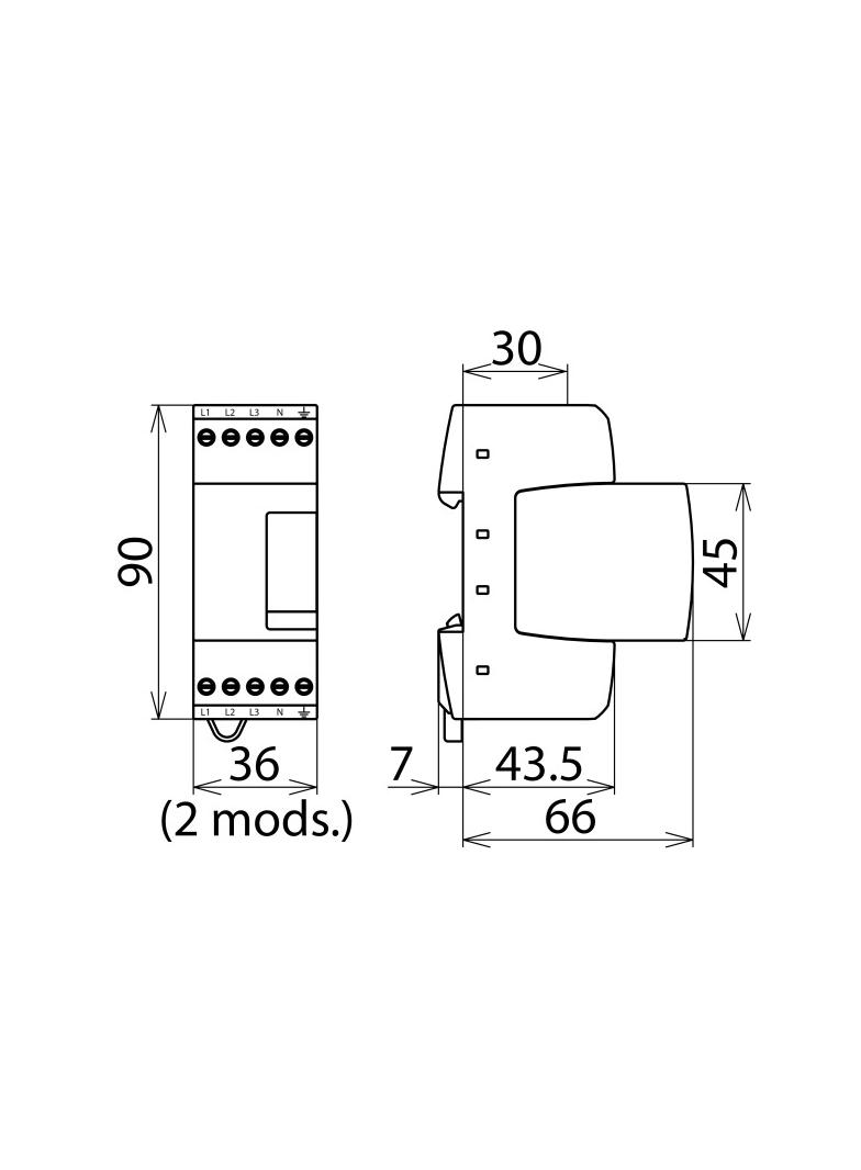Ogranicznik przepięć DEHNrail M 4P 255V, 4-biegunowy do sieci 230 V AC