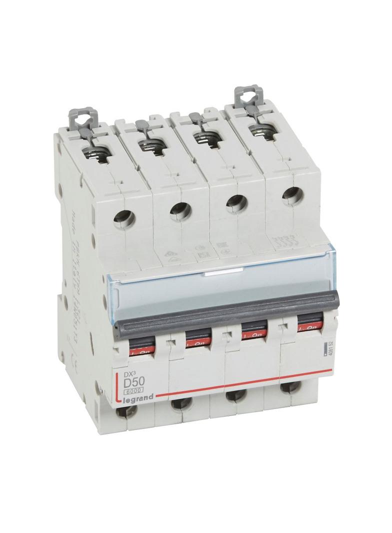 Wyłącznik Nadprądowy S 304 4P D50A 6kA DX3 408152 LEGRAND