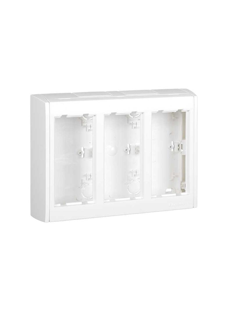 Simon Connect Obudowa natynkowa 3-modułowa z pokrywami bocznymi 6x K45 czysta biel