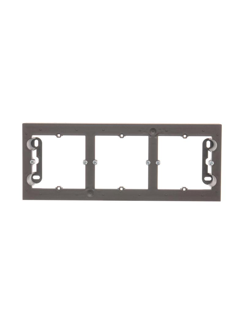 Simon 54 Premium Puszka natynkowa 3-krotna do ramek PREMIUM. Głębokość 35mm brąz mat