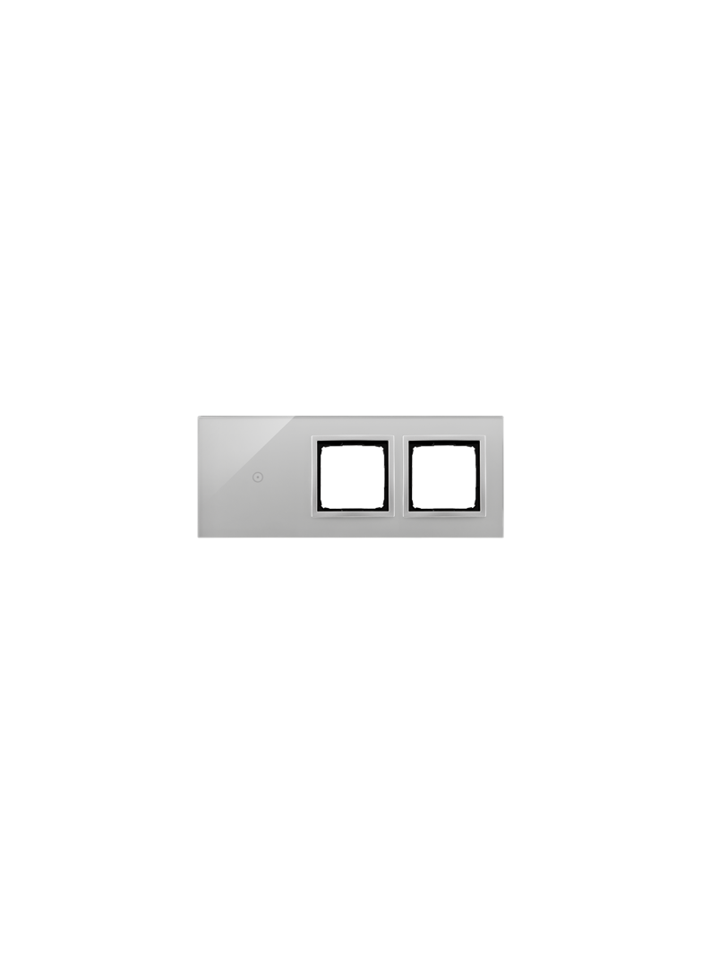 Simon 54 Touch Panel dotykowy S54 Touch 3 moduły 1 pole dotykowe + 2 otwory na osprzęty S54 srebrna mgła DSTR3100/71 KONTAKT