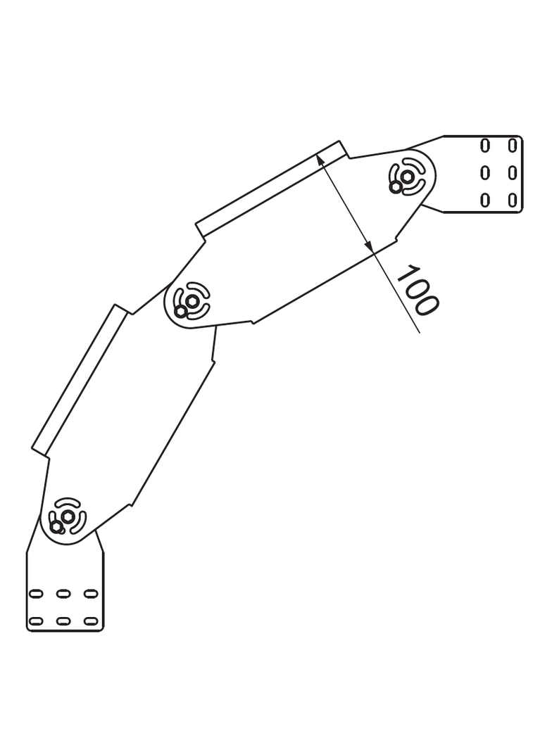 LLBJ100H100 Łuk przegubowy 1,0 mm