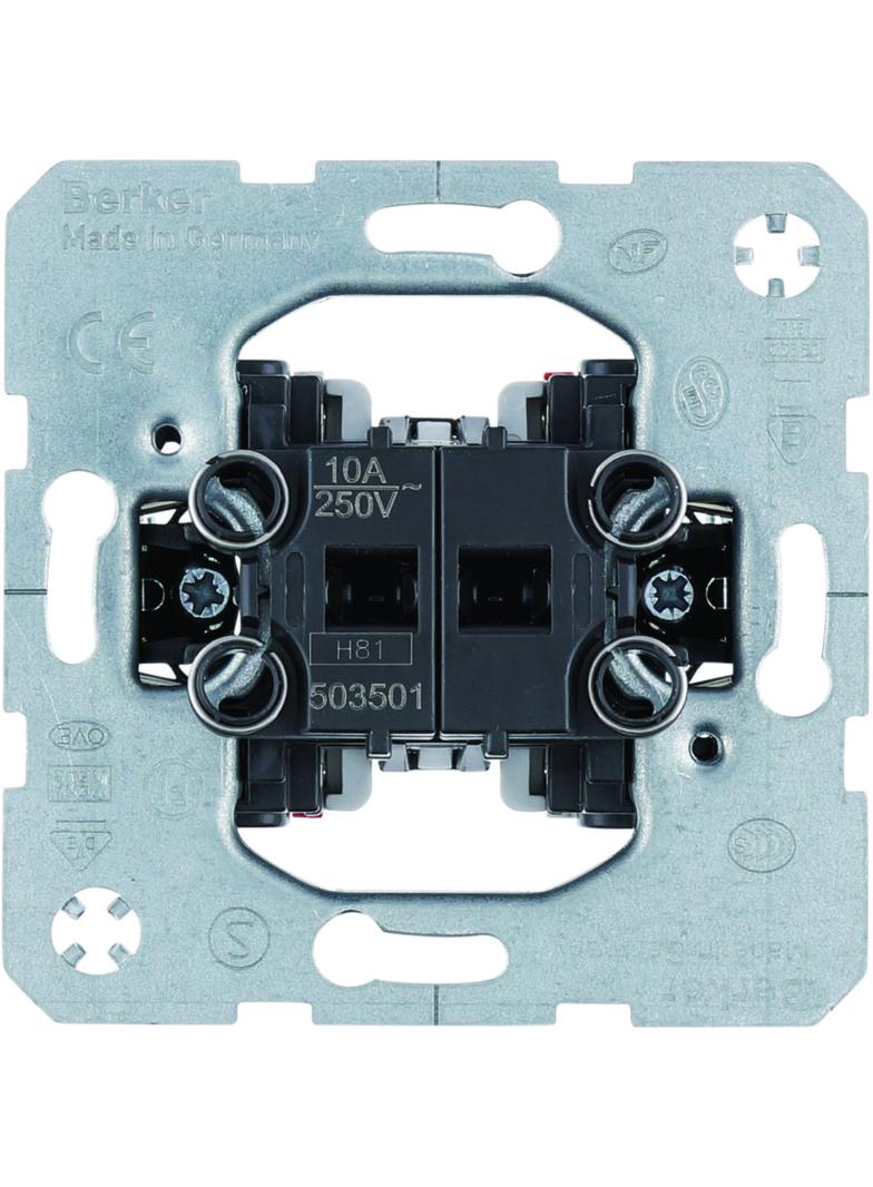 mechanizmy Łącznik przyciskowy do nasadki na kartę hotelową 16 A z 2 oddzielnymi stykami zgłoszeniow
