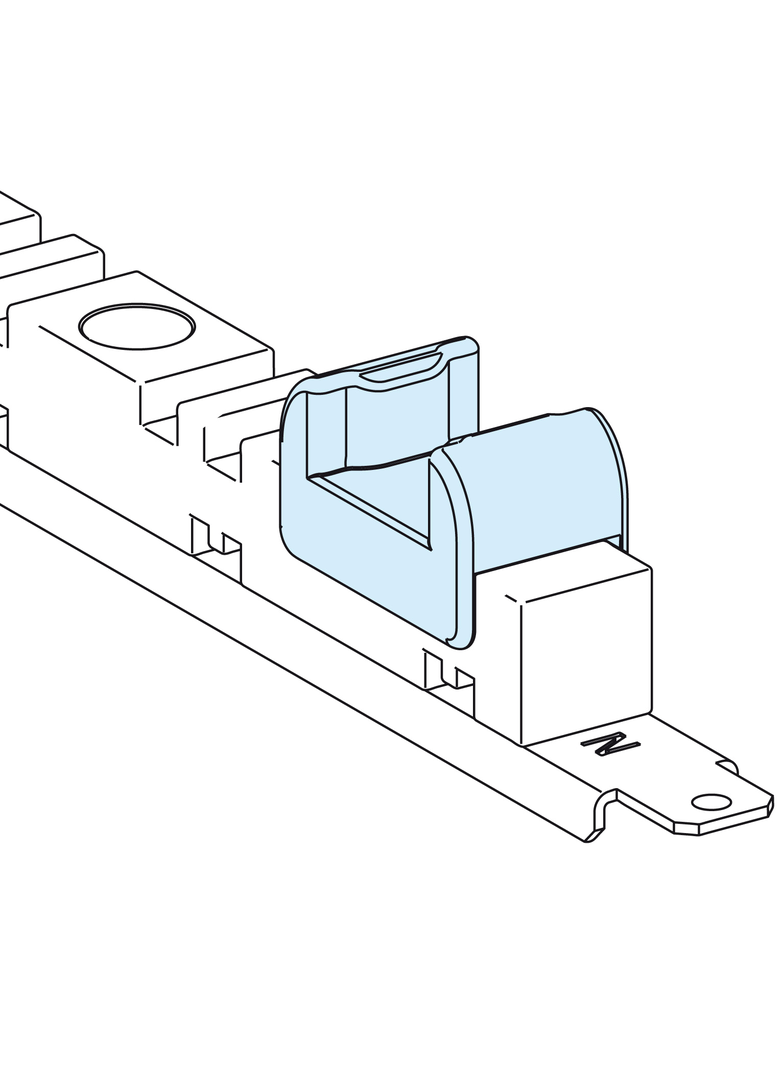 Rozdzielnice PrismaSet, ograniczniki do wspornika dolnego szyny Linergy LGYE/BS 1600A 300mm
