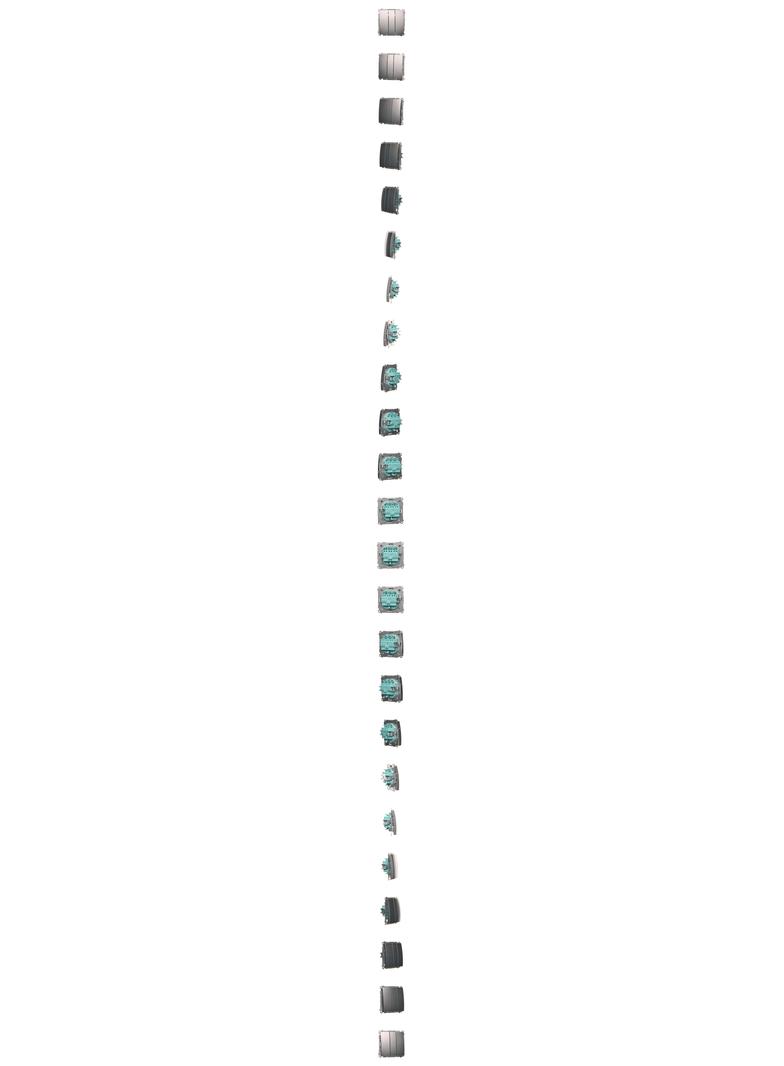 Simon Basic Przycisk potrójny 10A szybkozłączka stal inox