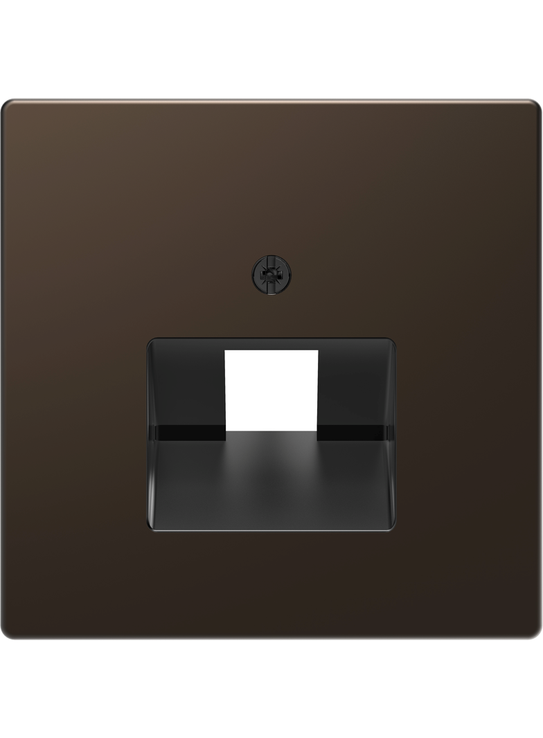 Merten, D-Life, płytka centralna gniazda RJ45 ukośnego, mocca metalik