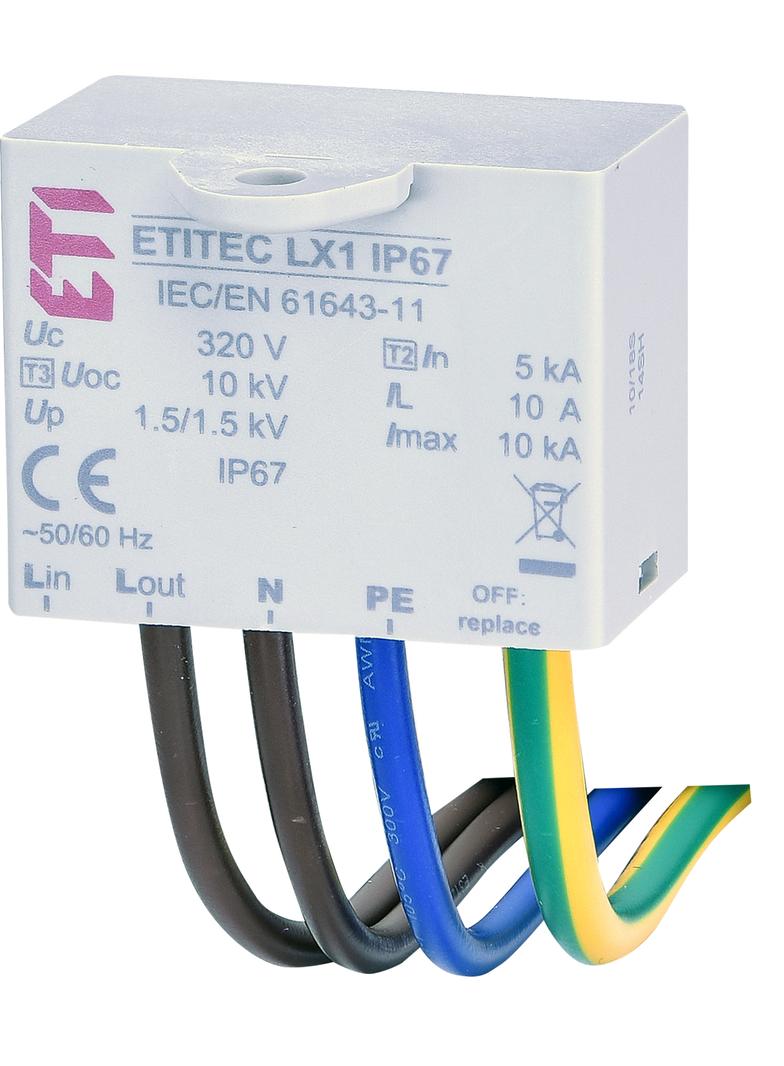 ETITEC LX1 IP67 Ogranicznik przepięć do źródeł światła LED