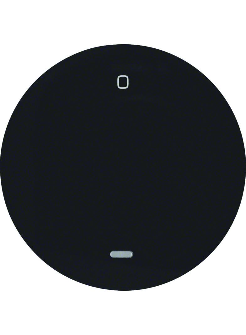 BERKER R.1/R.3 Klawisz z przezroczystą soczewką z nadrukiem 0 czarny 16242045 HAGER