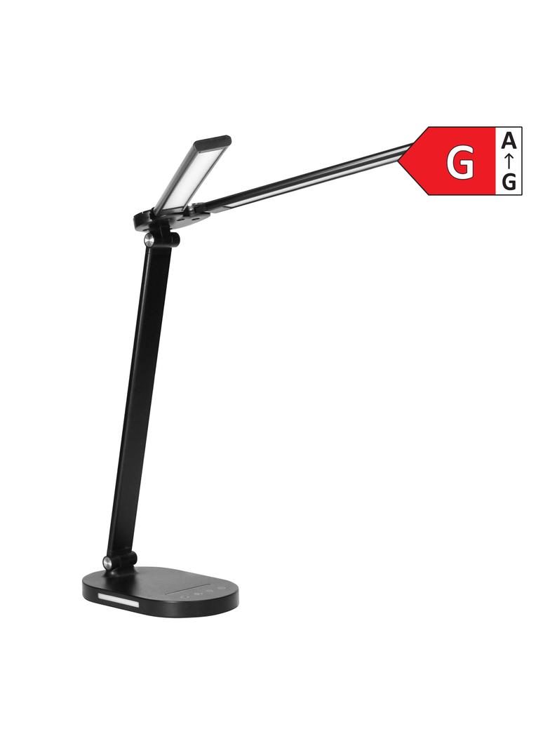 ERGO LED, lampka biurkowa z ładowarką USB, 8W, 400lm, 3000-4000-6000K, zmiana barwy światła, funkcja