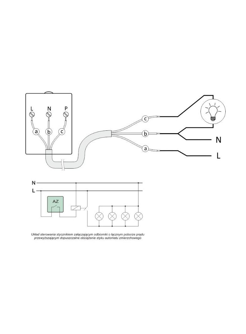 AUTOMAT ZMIERZCHOWY I=16A, OBUDOWA HERMETYCZNA, ZINTEGROWANA PUSZKA PRZYŁĄCZA IP65