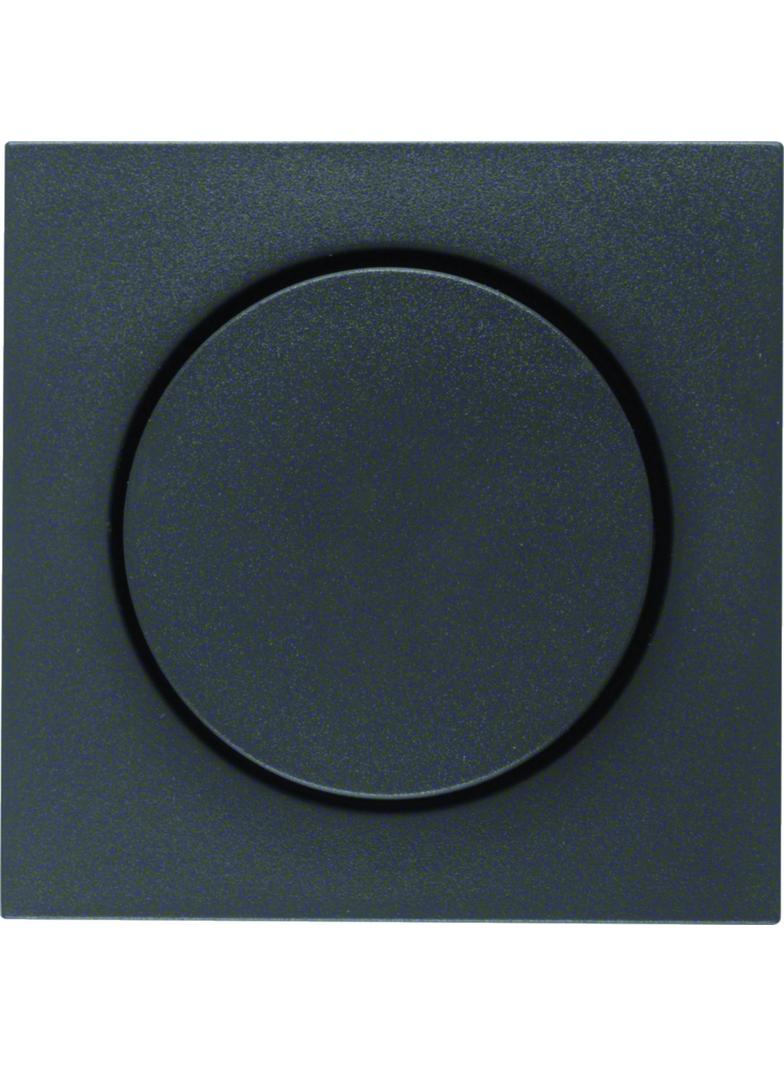 BERKER B.X Płytka czołowa z pokrętłem Regulator do ściemniacza obrotowego antracyt mat 11371606 HAGE