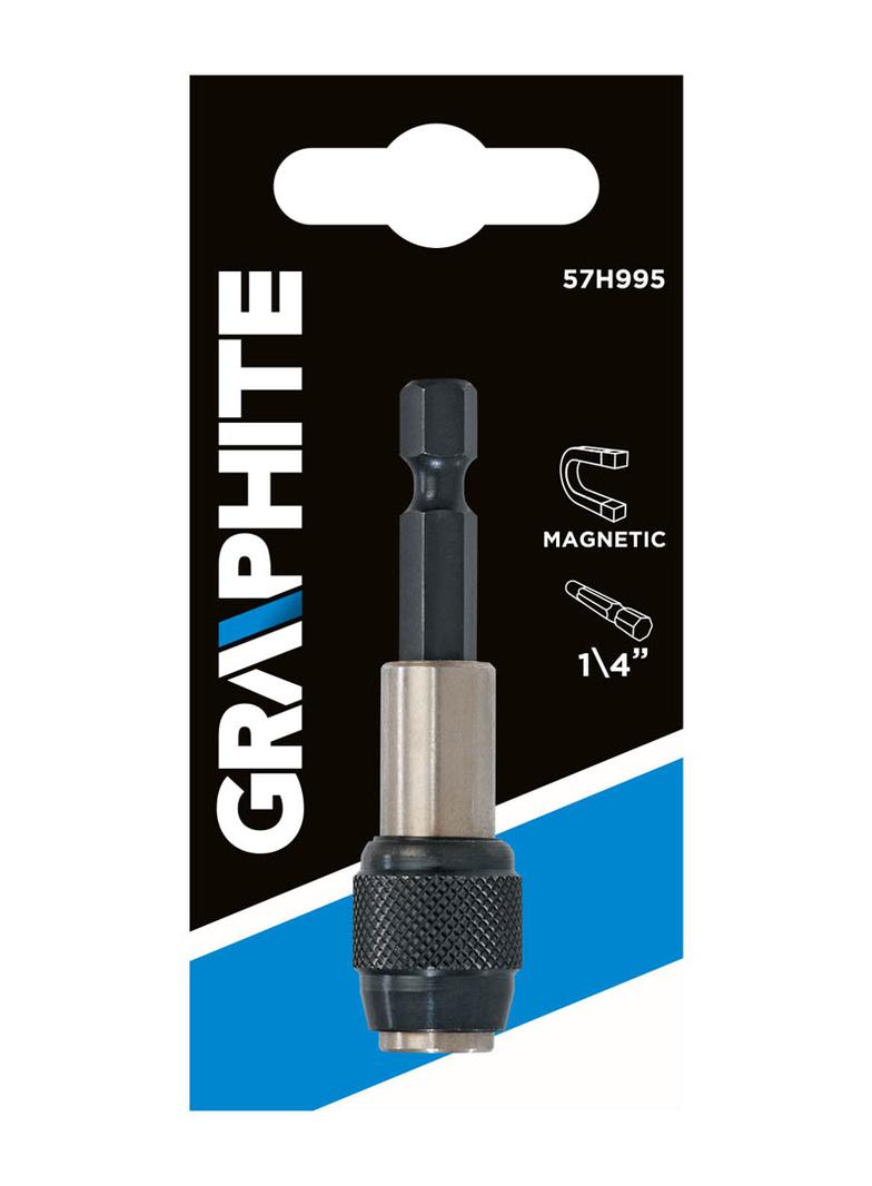 Uchwyt magnetyczny do końcówek wkrętakowych 60 mm, trzpień 1/4"