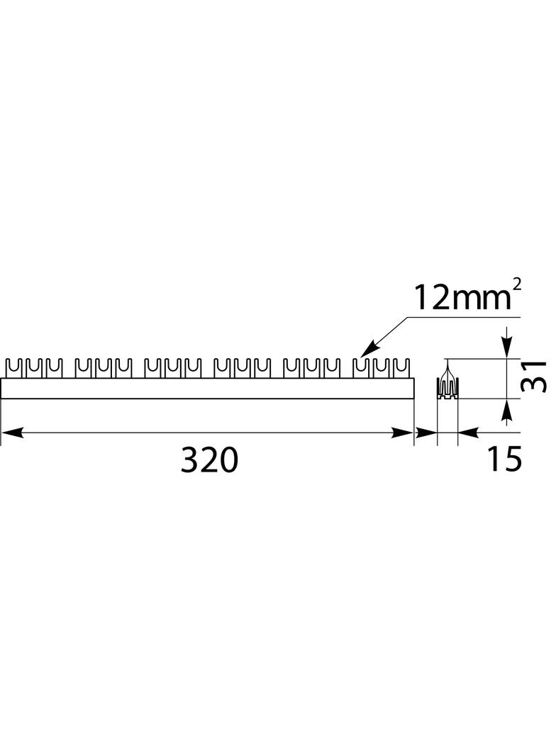 Szyna łączeniowa widełkowa 3P 18M S18 3F-12 45.388 OPATÓWEK