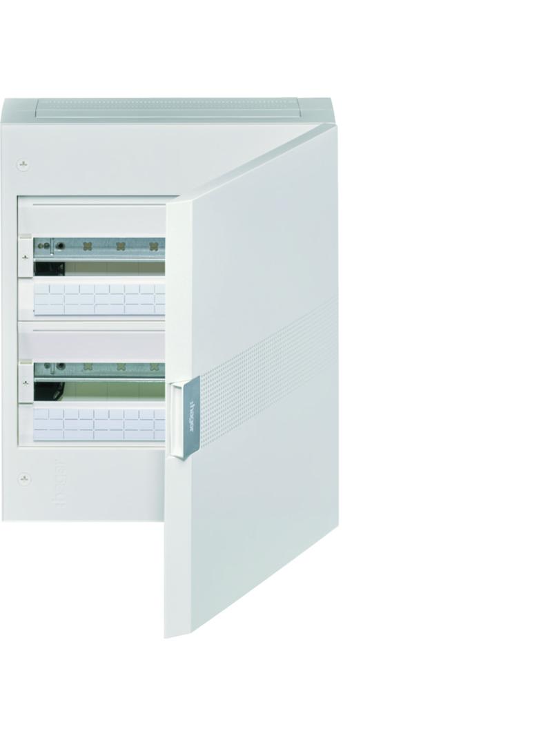 vega Rozdzielnica natynkowa 2x18 IP40 drzwi białe VB218PB HAGER