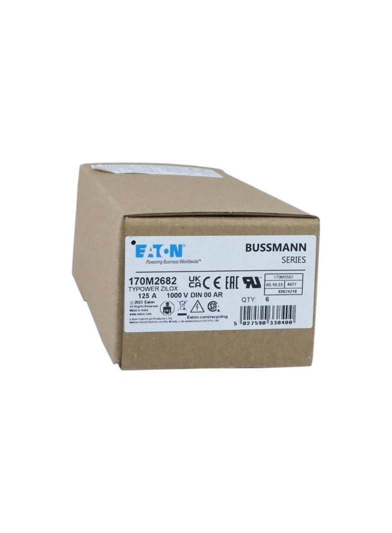 125A 1000V aR DIN 00 TYPE T FUSE Wkładka szybka 125A AC 1000V DIN 00 aR DIN IEC nieizolowan 170M2682