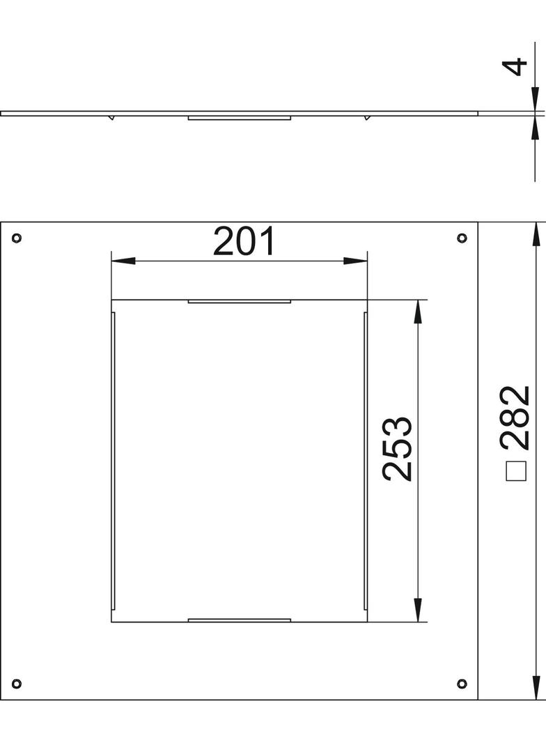 POKRYWA MONTAŻOWA 282X282X4