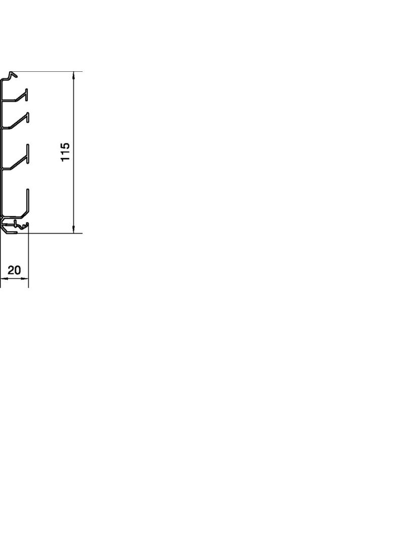 tehalit.SL Podstawa 20x115 czarny SL201151 HAGER