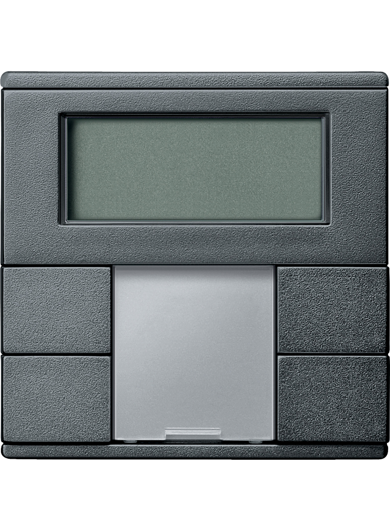 Przycisk wielofunk. podw. plus z regul. temp., antracyt, Sys M