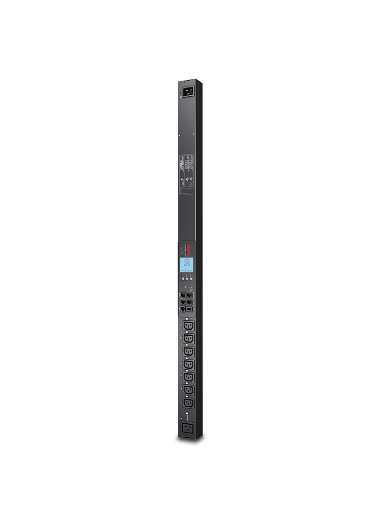 Zarządzana listwa zasilająca PDU 2G do montażu w szafie zero U 20 A/208 V 16 A/230 V (7) C13 i (1) C