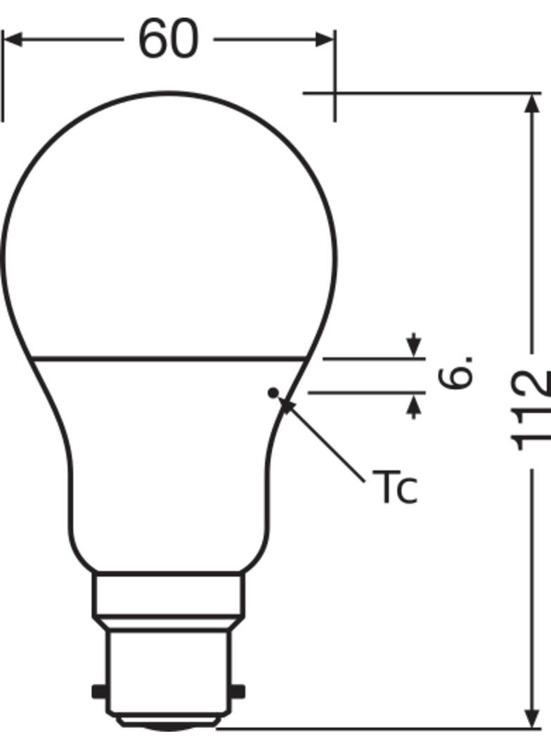 Lampa LED BASE Classic A60 8,5W/827 230V plastik B22D FS3 OSRAM