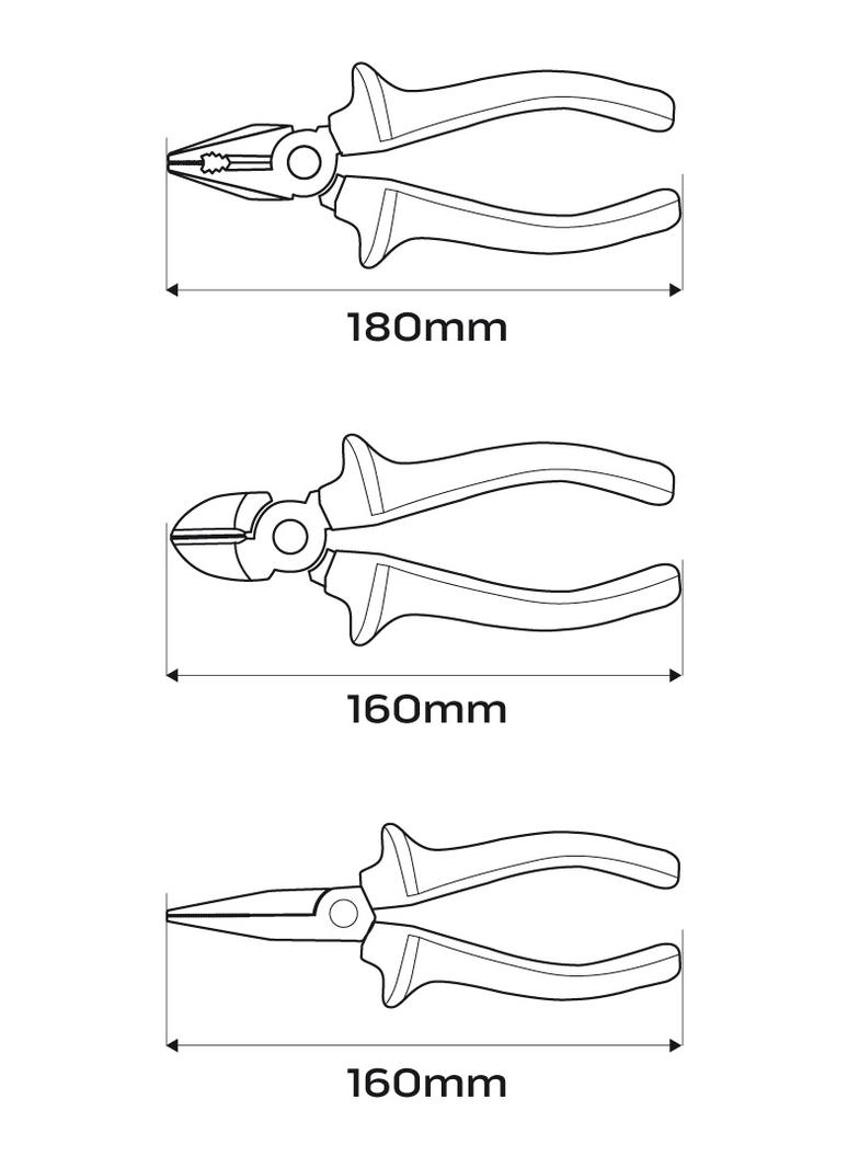 Zestaw szczypiec i wkrętaków 1000V, 7 szt.