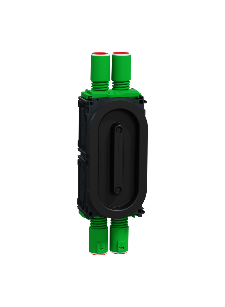 Multifix, puszka 2M, 12 mm, 4 elastyczne wejścia, płyta przeciwpożarowa