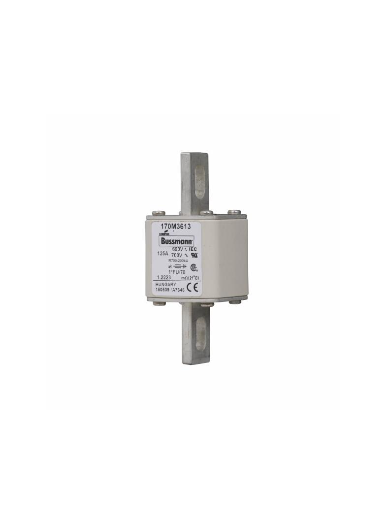 FUSE 125A 690V 1 FU 78 AR UC Wkładka szybka 125A AC 690V rozmiar 1 45x45x110 mm aR, 170M3613 EATON