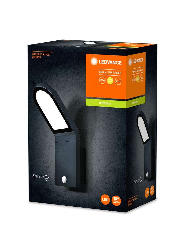 ENDURA STYLE WALL SENSOR 12W DG LEDV Oprawa zewnętrzna