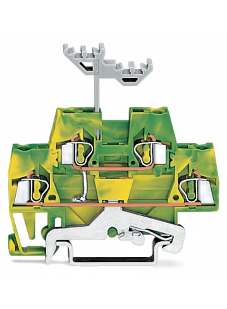 złączka dwupiętrowa PE 2,5 mm2 szara