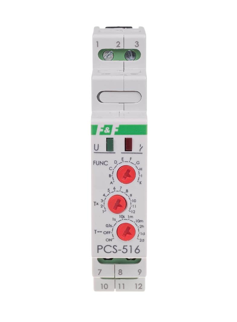 Przekaźnik czasowy 10-funkcyjny styk: 1 Z/R 12-264V PCS-516UNI F&F
