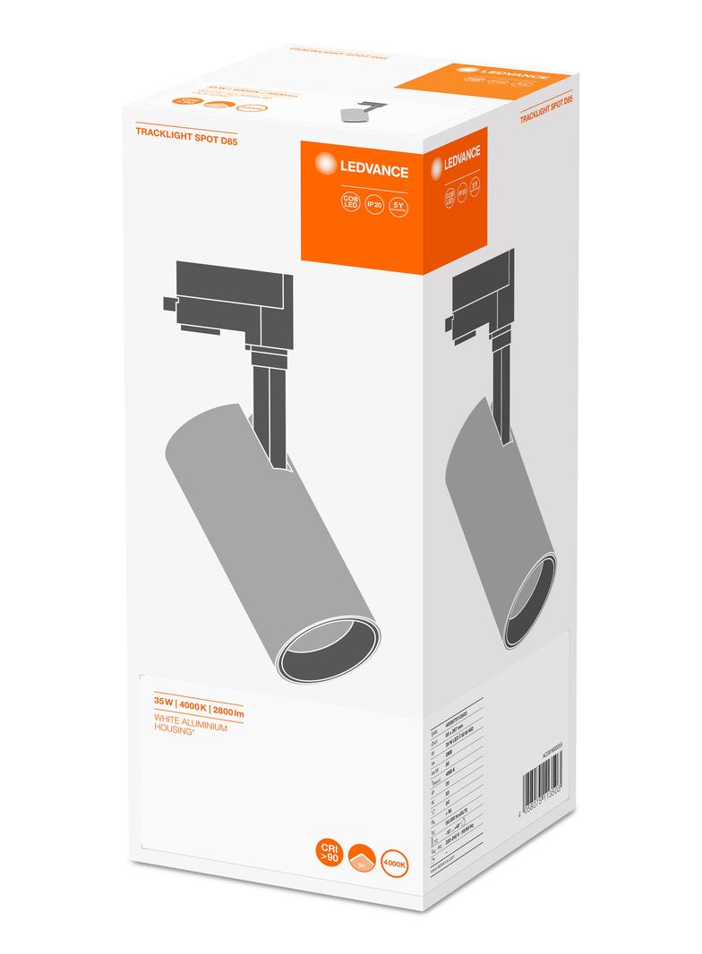 Szynowa oprawa TRACKLIGHT SPOT D85 35W 4000K 90RA NFL WT