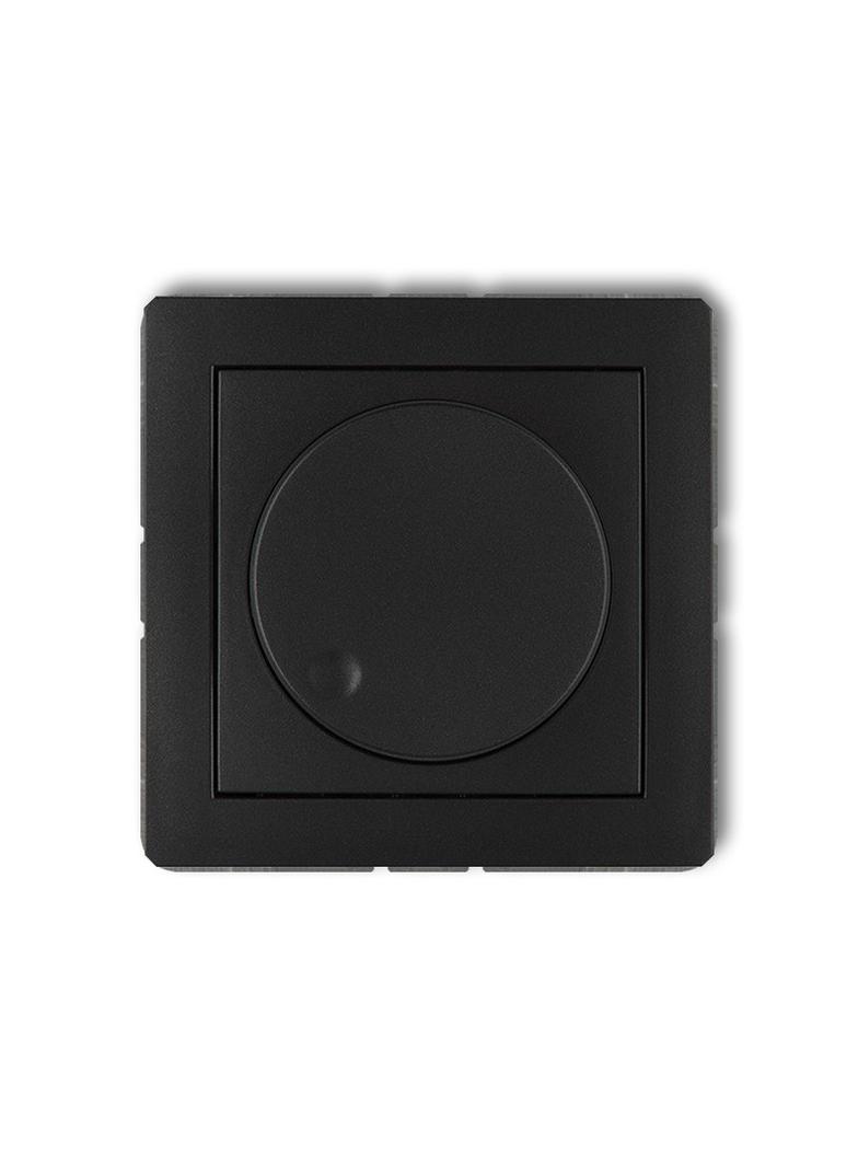 DECO Mechanizm elektronicznego regulatora oświetlenia przyciskowo-obrotowego do lamp LED czarny mat