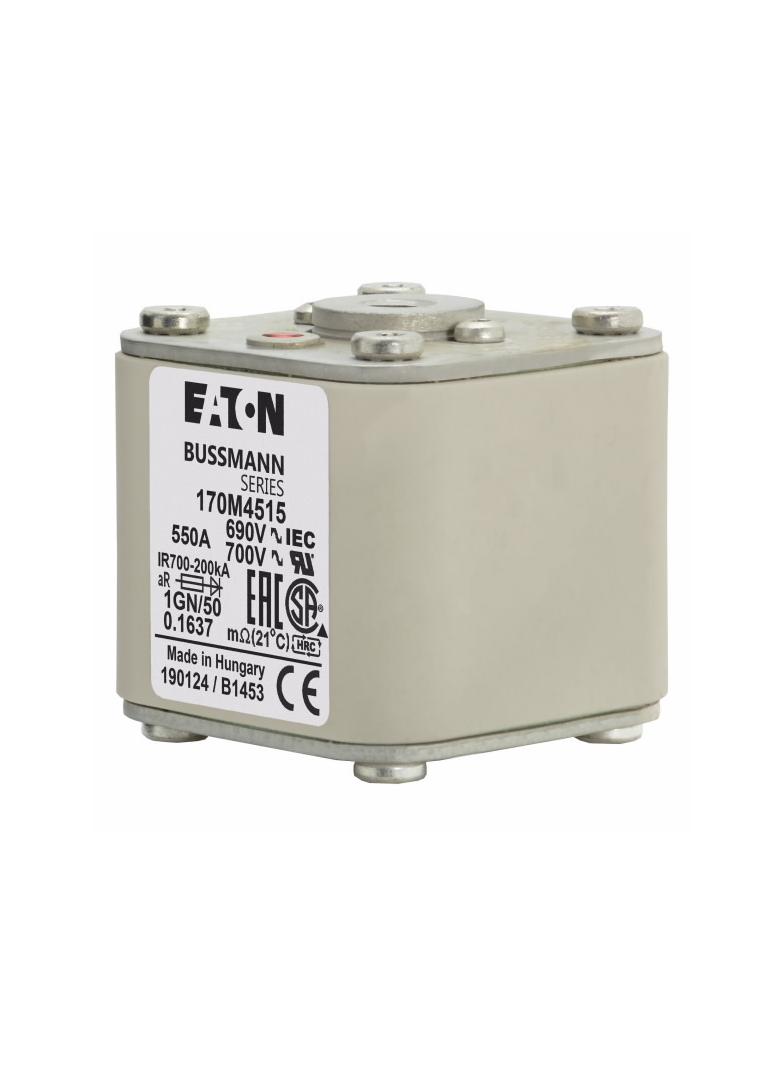 FUSE 550A 690V 1GN/50 AR UC Wkładka szybka 550A AC 690V rozmiar 1 53x69x51 mm aR IEC UL w 170M4515 E