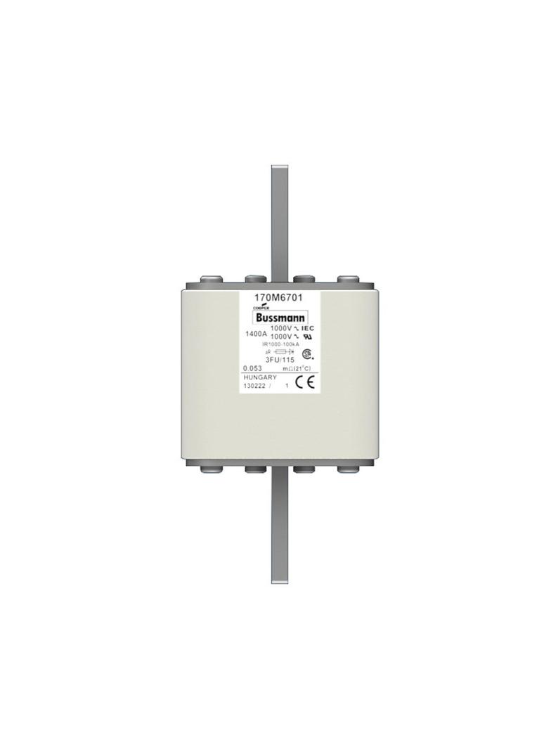 FUSE 1250A 1000V 3FU/115 AR CU Wkładka szybka 1250A AC 1000V rozmiar 3 76x92x159 mm aR IEC, 170M6700