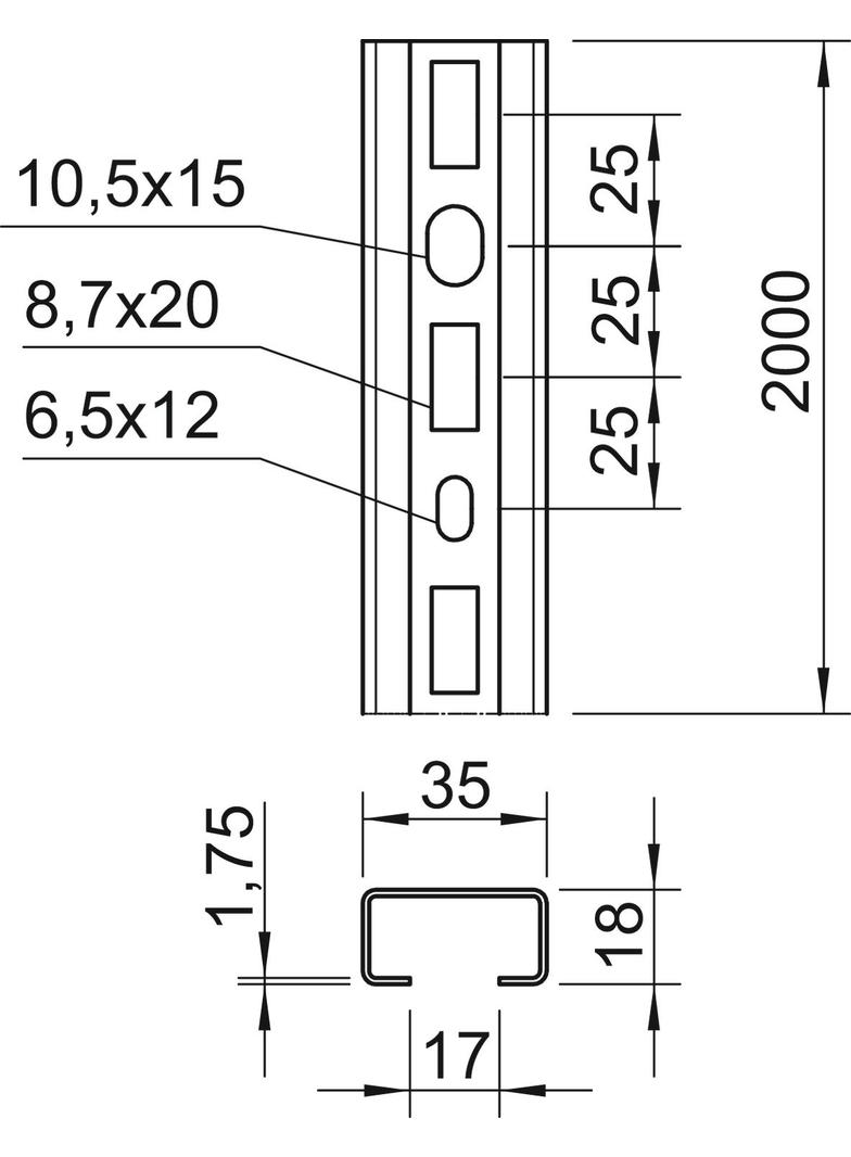 1268 S, SZYNY PROFIL.1268SL STAL CYNK.