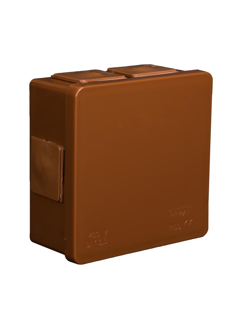 VP-02 Puszka n/t 86x86x40mm IP55 6-wl klik dł.gum. brąZ-002-02 61.108 OPATÓWEK