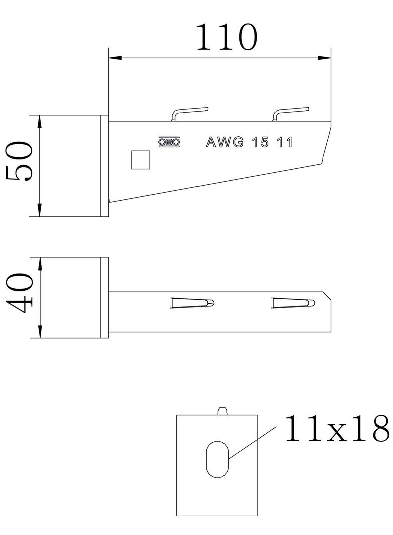 AW G 15/11, WYSIĘGNIK SIAT.AW G 15 110MM FT