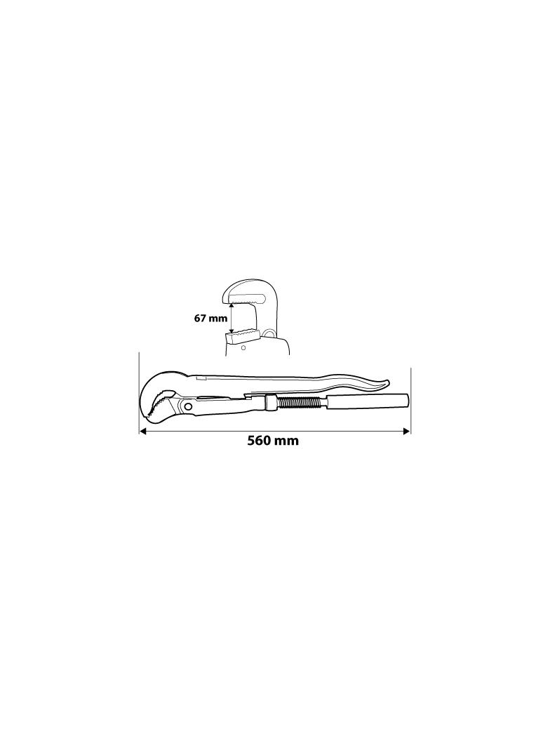 Klucz do rur typ "90", 2.0", 560 mm