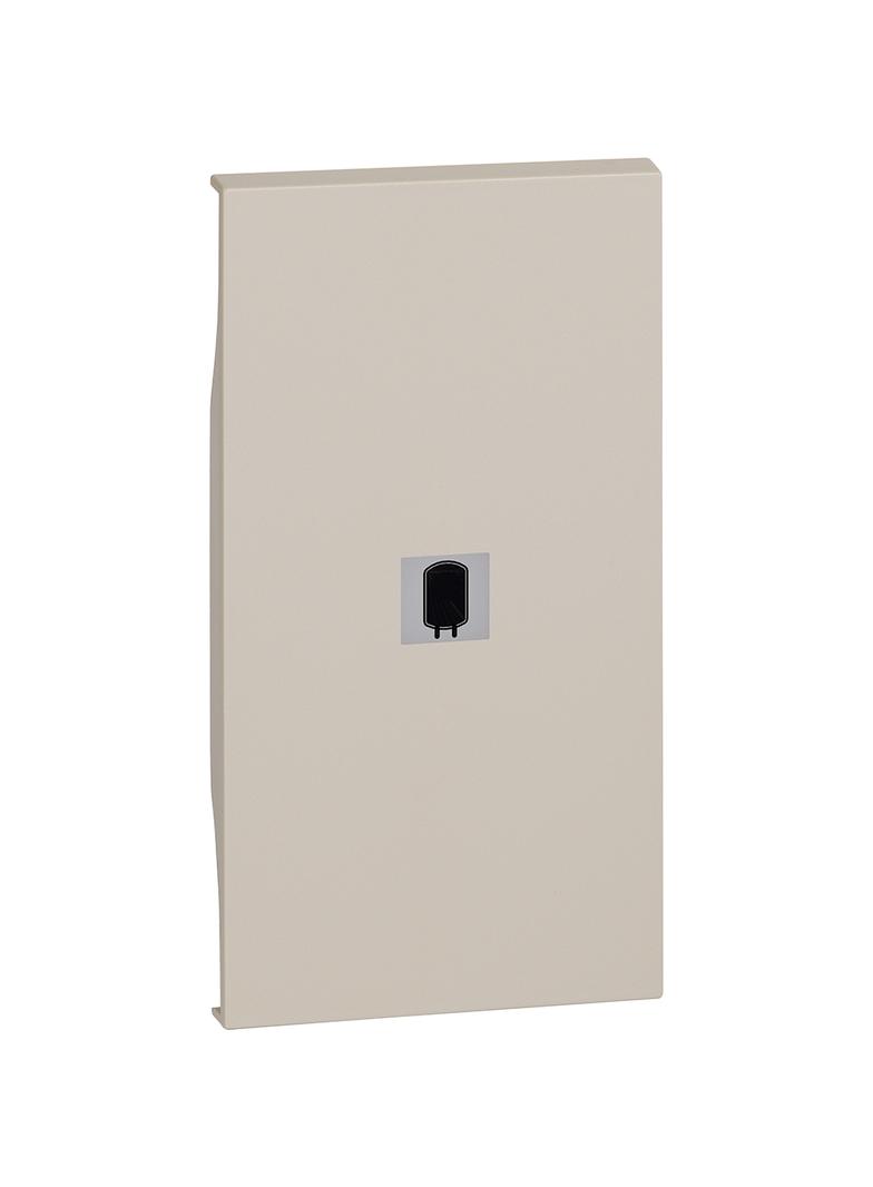 LIVING NOW - KLAWISZ Z OKIENKIEM PODŚWIETLENIA  BOJLER  - 2 MODUŁY - PIASKOWY BEŻ, Bticino