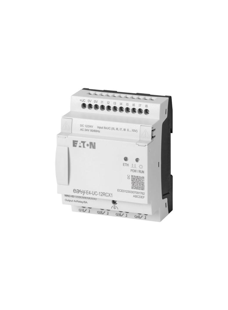 EASY-E4-UC-12RCX1 easyE4 12-24VDC 24VAC 8DI(4AI) 4DO-R bez wyświetlacza 197212 EATON