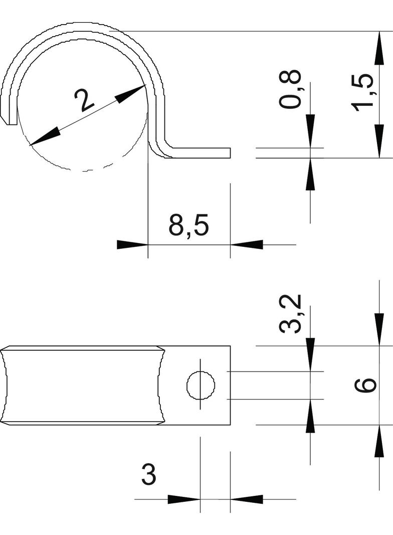 WN 7855/A, UCHWYTY DO PRZEW.OC+CHROM.2 MM