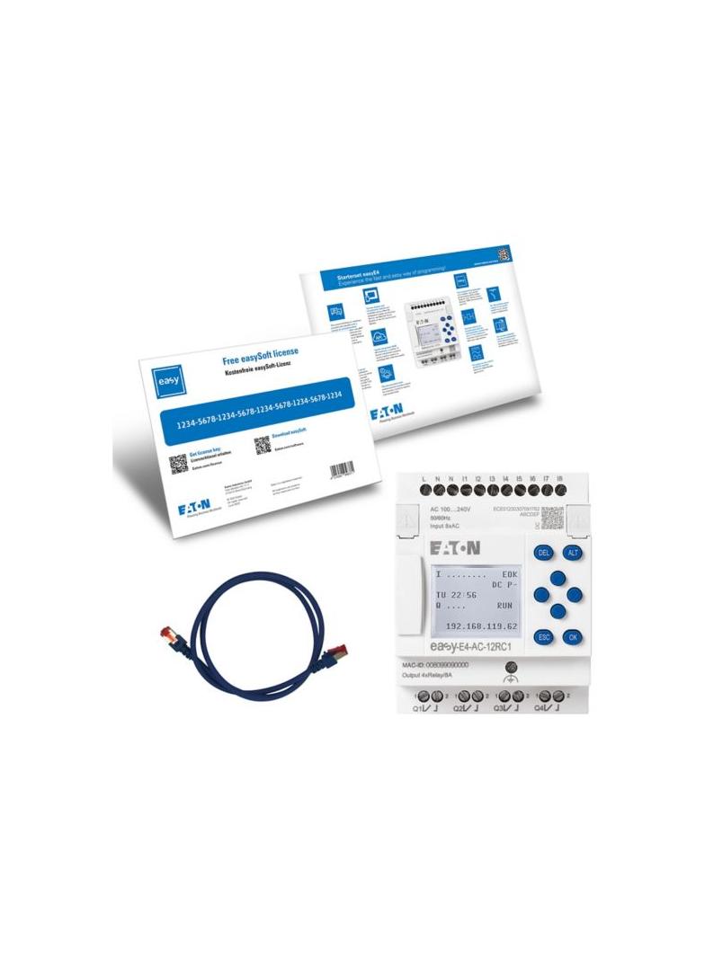 EASY-BOX-E4-AC1 easyE4 easySoft kabel - STARTERKIT wersja 230VAC/DC 197229 EATON