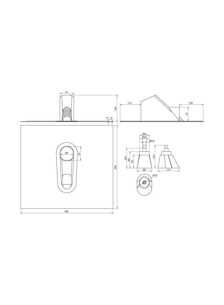 Przepust dachowy do rur fi 38-60 mm do montażu na pochyłym dachu (płytka aluminiowa, gumowy przepust