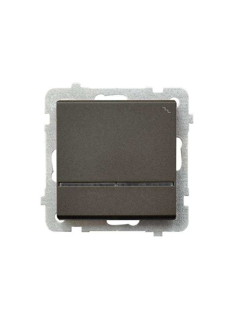 SONATA Łącznik schodowy z podświetleniem niebieskim - kolor czekoladowy metalik