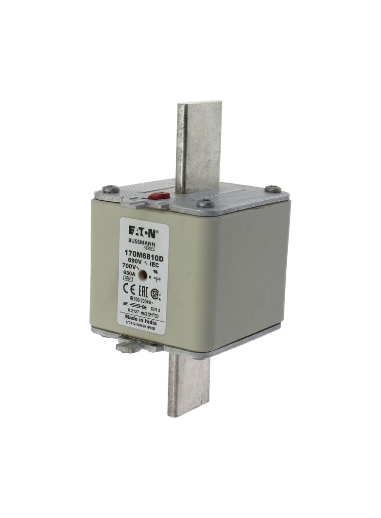 630A 690V aR DIN 3 HSDNH FUSE Wkładka szybka 630A AC 690V DIN 3 aR DIN IEC podwójny wskaźni 170M6810