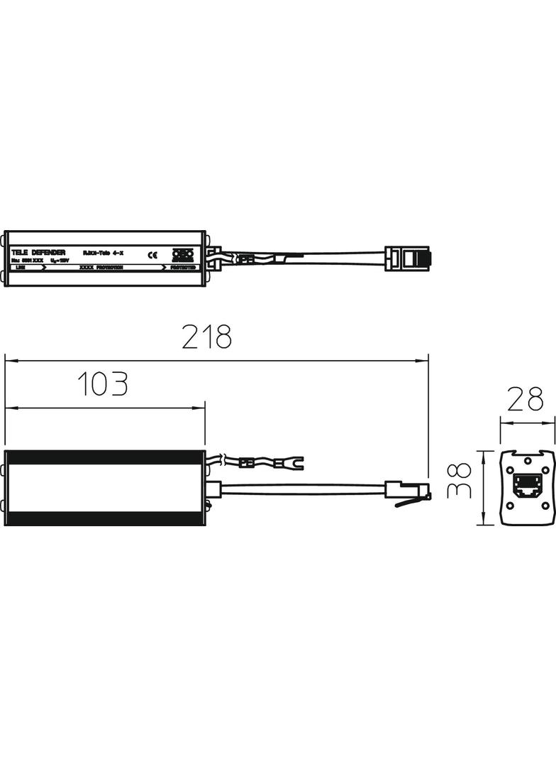 RJ45-TELE 4-F Ogranicznik ochrony dokładnej