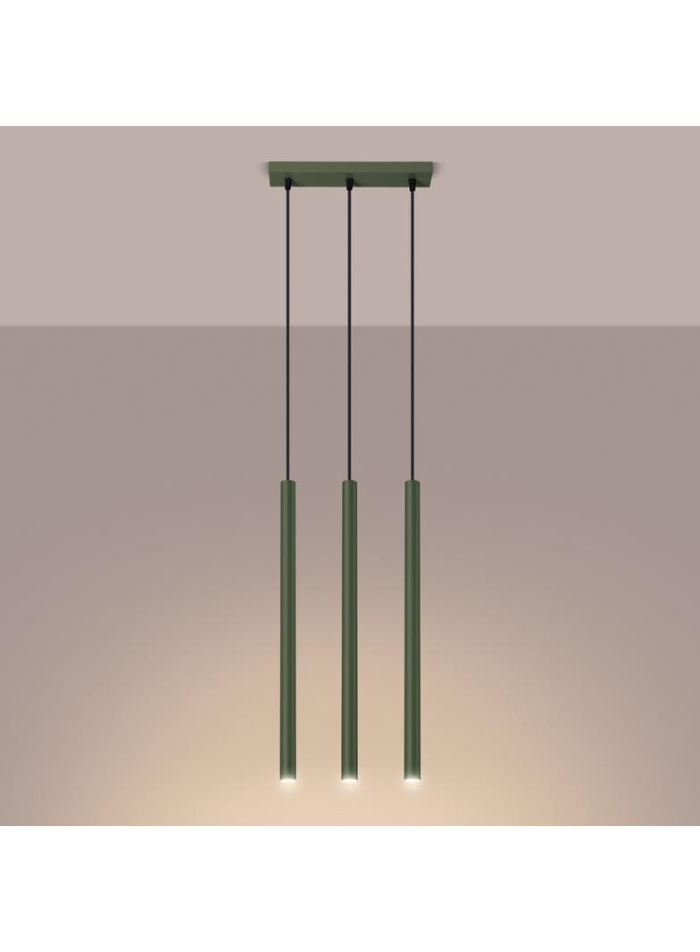Sollux Lampa wisząca PASTELO 3 zielona oliwka SL.1520